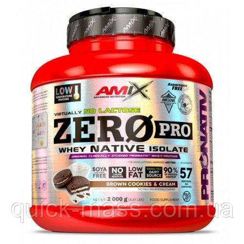 Протеїн ізолят без цукру та без лактози Amix ZeroPro Protein 2000g
