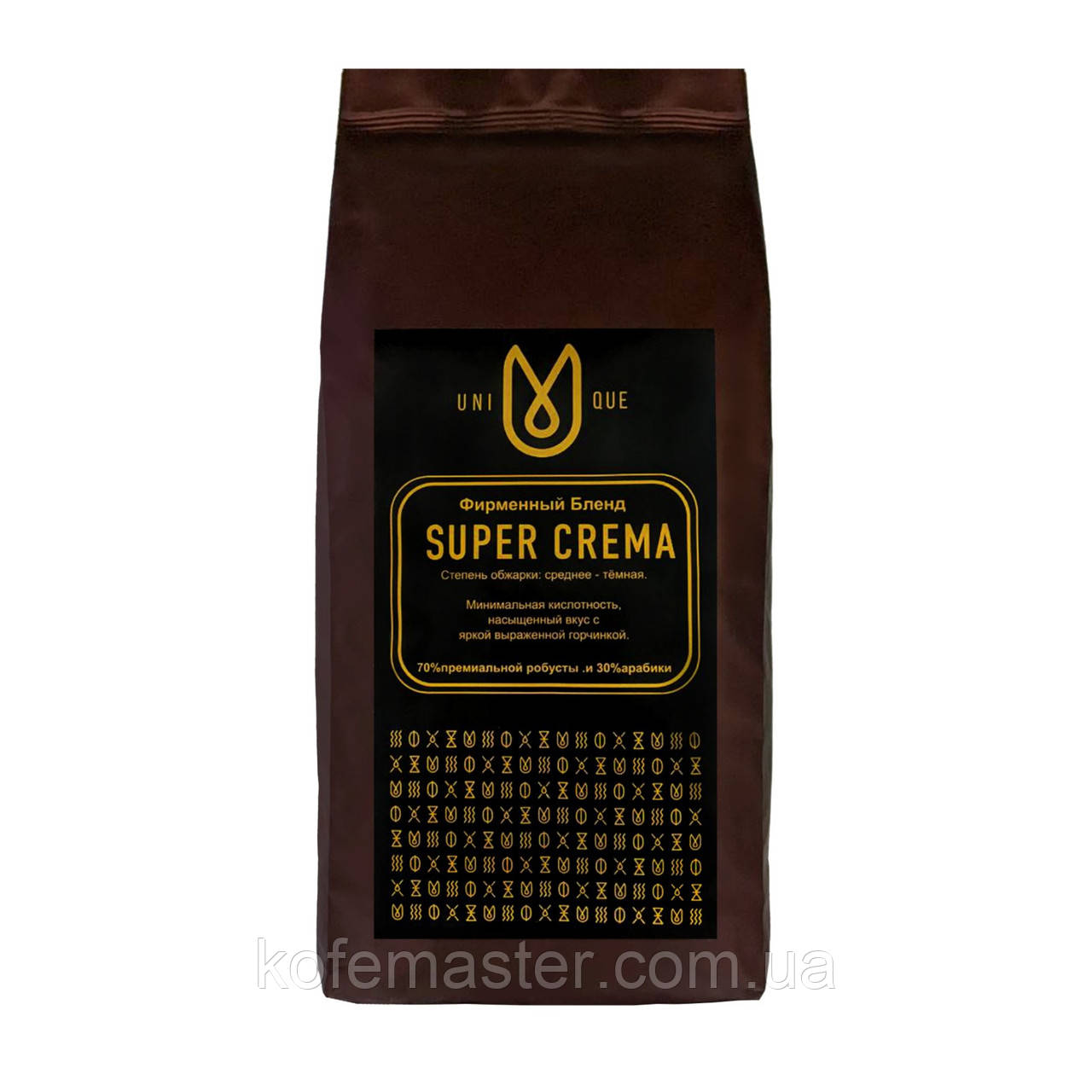 Кава Unique Super Crema в зернах 1 кг