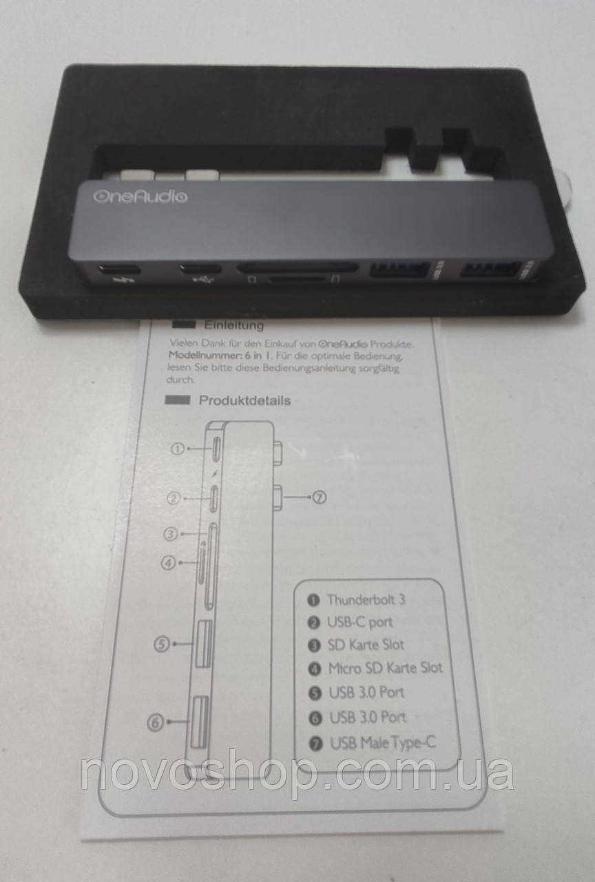 OneAudio USB концентратор Type-C 6в1 Macbook