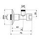 Кран приладовий буксовий Icma 1/2"х3/8" кутовий №519, фото 3