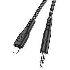 DR AUX кабель Hoco UPA18 Lightning to Jack 3.5 1m чорний
