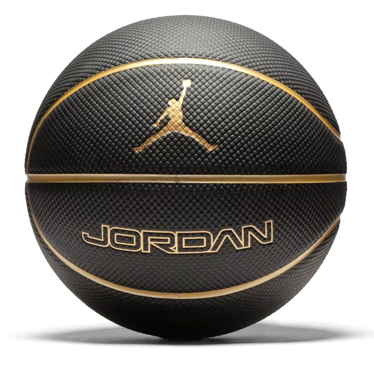 М'яч баскетбольний Nike Jordan Legacy 8P р. 7 (J.100.6701.071.07) Black/Metallic Gold/Metallic Gold, фото 1
