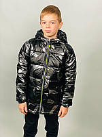 Куртка демисезонная S&D для мальчика 3-10 лет арт.482, Черный, 128