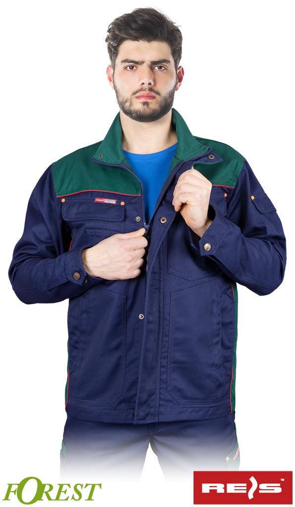 Куртка рабочая комфортная мужская темно-синяя REIS Польша (спецодежда для строительных работ) BF GZ - фото 1 - id-p280939895