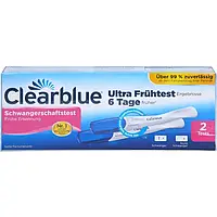 ClearBlue (Клиаблу) 2 шт.- тест на беременность раннего обнаружения .Германия, большой срок годности