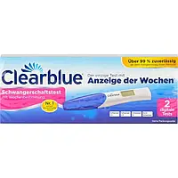 ClearBlue (Клиаблу) 2 шт.- тест на беременность c определением недели .Германия, большой срок годности