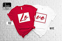 Парные футболки. Мужская и женская футболка Love Lo Ve Любовь для Влюблённых