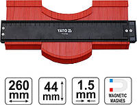 Шаблон Контурний Трафарет 260 х 44 мм Пластикові голки YATO YT-3736