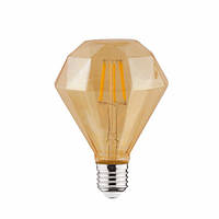 Лампа винтажная светодиодная (ретро)  "RUSTIC DIAMOND-4" 4W Filament led 2200К  E27