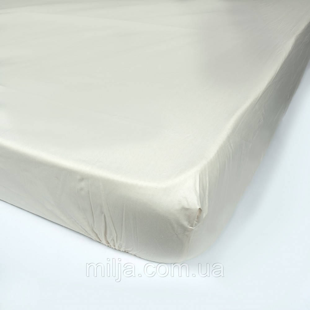 Простынь на резинке SoundSleep 160х200 см кремовая