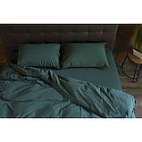 Комплект постельного белья SoundSleep Stonewash Adriatic евро dark green зеленый, фото 3