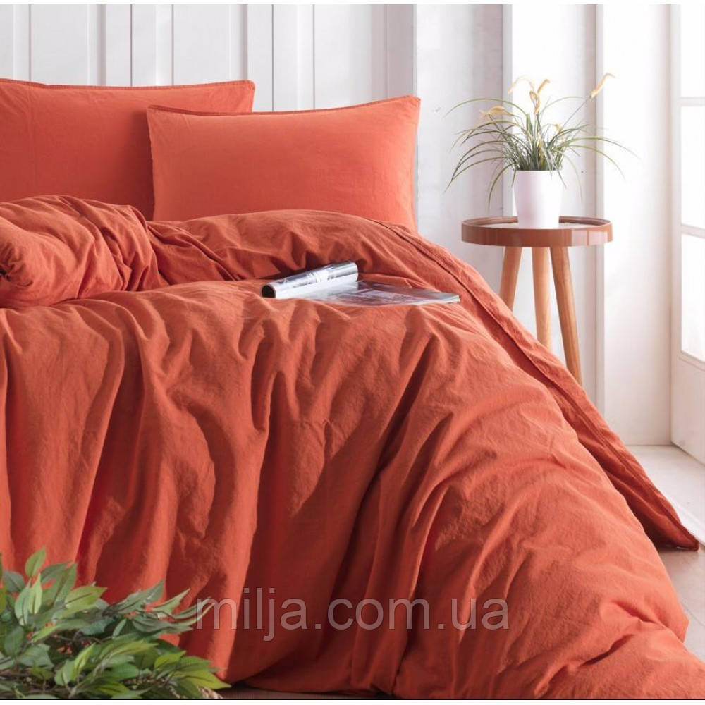 Комплект постельного белья SoundSleep Stonewash Adriatic евро orange кирпичный
