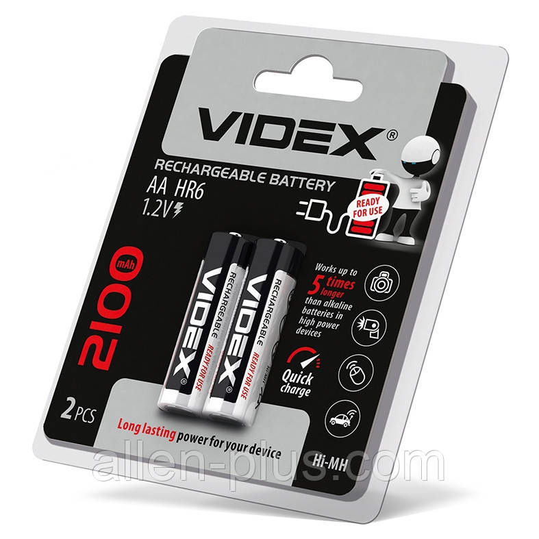 Аккумулятор Videx HR6/AA 1.2V 2100mAh NI-MH (Ready To Use)