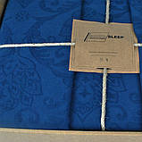 Комплект постельного белья Stonewash Jakard Dress blue SoundSleep семейный, фото 2