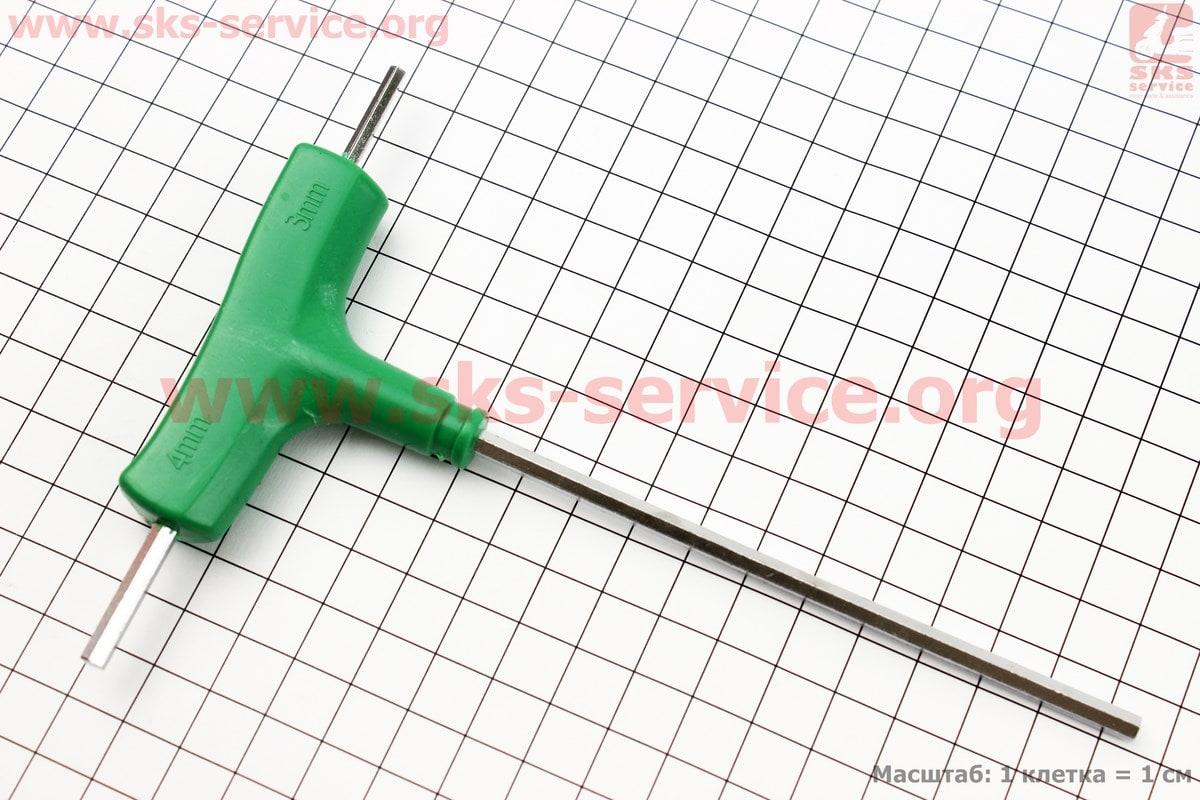 Ключ Т-подібний "шестигранний" 4-4-3mm