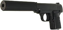 G1A Страйкбольный пістолет COLT25 з глушником метал чорний