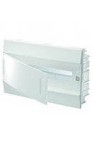 Щит вбудований Mistral41F, 18 модулів, білі двері, з кол. колодкою, 430х250х108