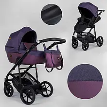 Дитяча коляска 2 в 1 Expander VIVA колір Plum водовідштовхувальна тканина + екошкіра