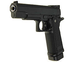 Страйкбольний пістолет Galaxy G6 Colt M1911 Hi-Capa метал, чорний.
