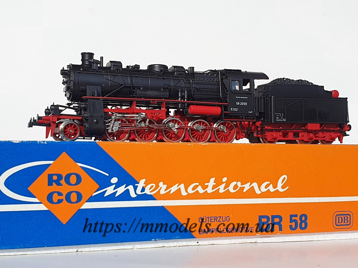 Roco 4112 Модель вантажного паровозу серії BR58, приладдя DB,б/у, масштабу H0 1:87