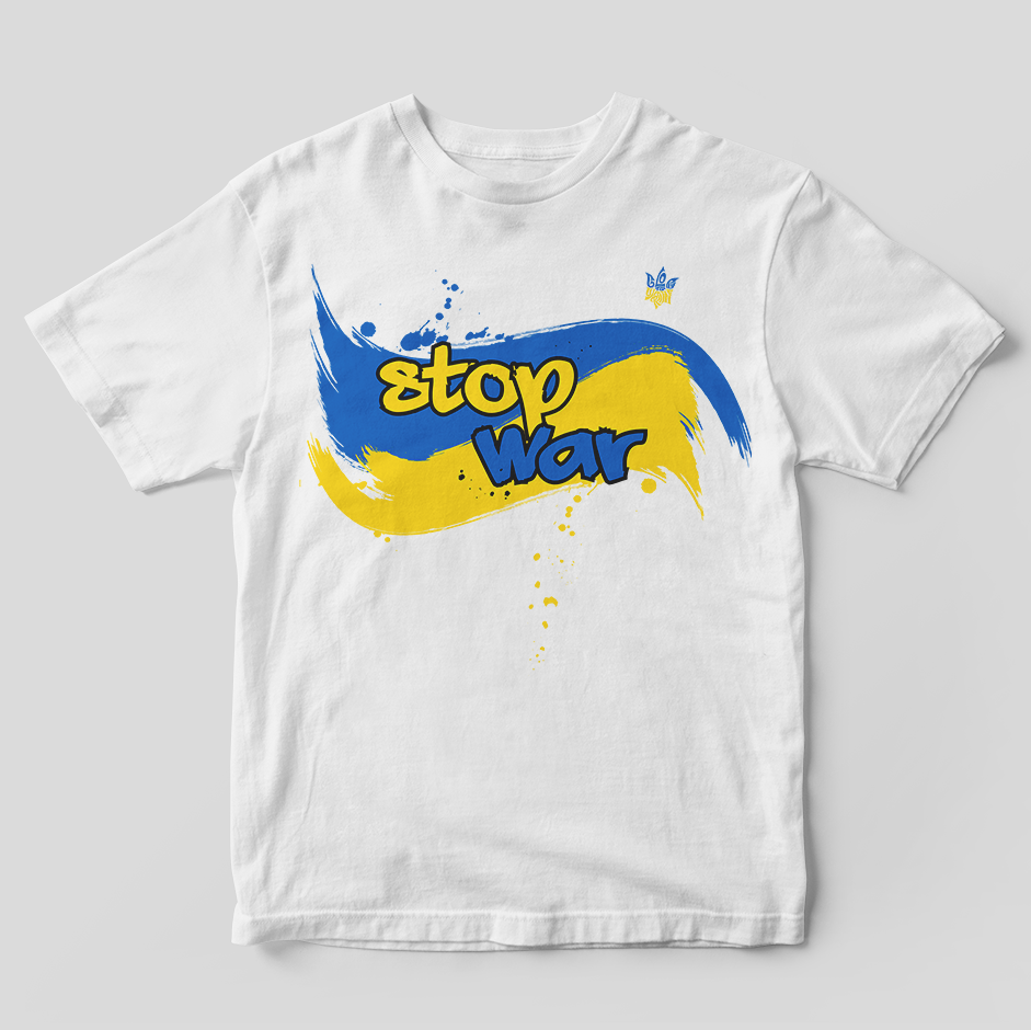 Футболка чоловіча Stop War прапор