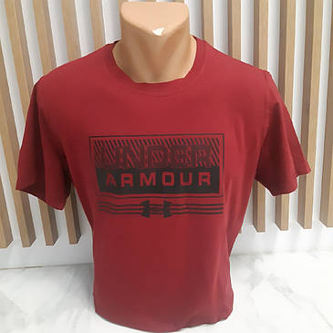 Бордовая футболка мужская брендовая"UNDER AMOUR" M L XL XXL, фото 2