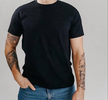 Однотонная чёрная мужская футболка "X-SPORT M L XL XXL, фото 2