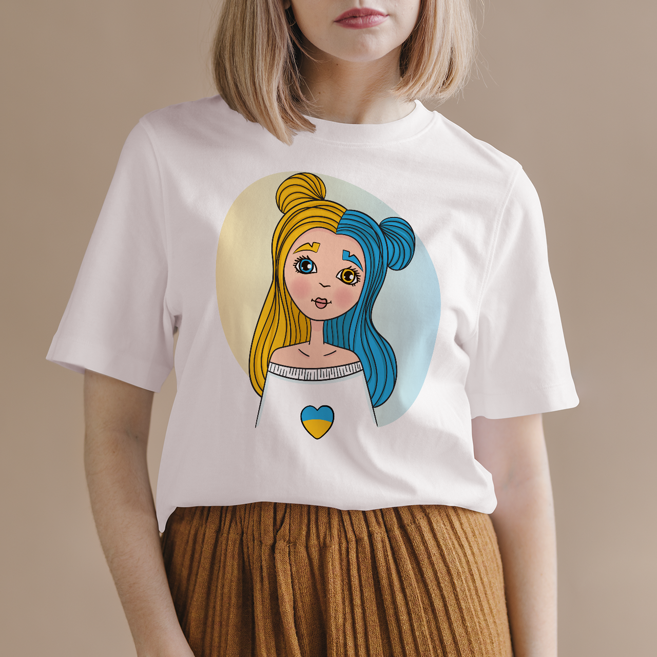 Футболка біла жіноча Дівчинка Україна,, фото 1