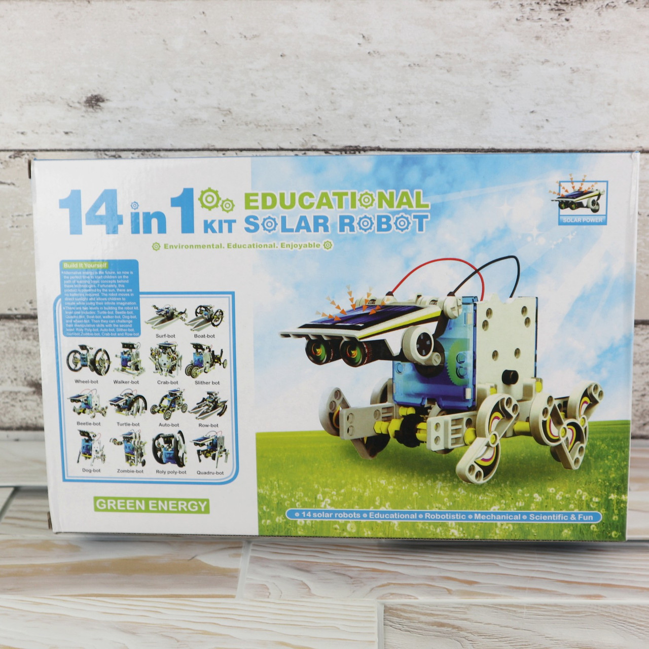 Игрушка Робот конструктор на солнечных батареях Solar Robot 14в1 Детский солнечный конструктор (Живые фото) - фото 2 - id-p1613474023