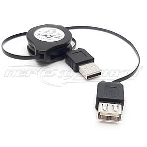 Кабель подовжувач USB 2.0 AM — AF, 1 м (рулетка), фото 3