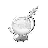Барометр Штормгласс RESTEQ глобус великий, крапля Storm glass на скляній підставці, фото 9