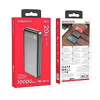 Повербанк с быстрой зарядкой 10000mAh USB Type-C PD/QC 3A Borofone BJ19 Black