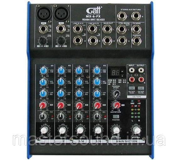 Мікшерний пульт Gatt Audio MX-6-FX