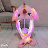 Карнавальная шапка с подсветкой: розовый единорог с поднимающимися ушами, фото 9