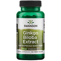 Ginkgo Biloba Extract 120 mg Swanson, 100 капсул