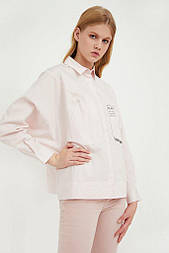 Жіноча сорочка з рукавом кажан Finn Flare A20-12047-314 світло-рожева S