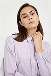 Жіноча сорочка з рукавом кажан Finn Flare A20-12047-828 бузкова XS, фото 6