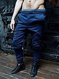 Штани чиноси чоловічі класичні (сині), фото 3