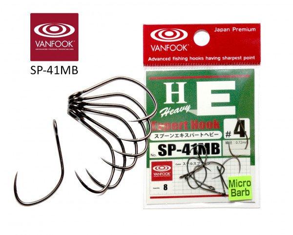 Гачки Vanfook для блесен одинарні SP-41MB (#1/0 (8шт), фото 1