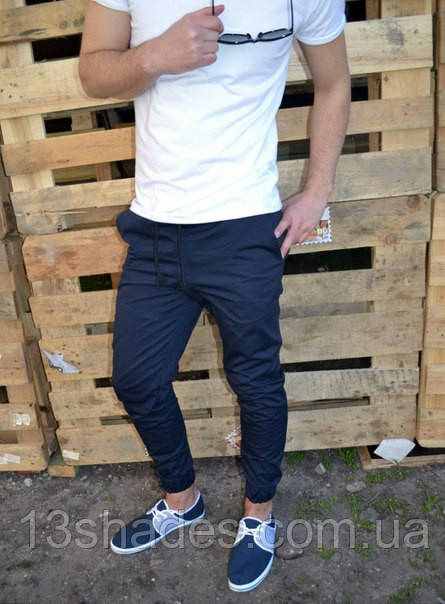 Штани чиноси чоловічі класичні (сині), фото 1