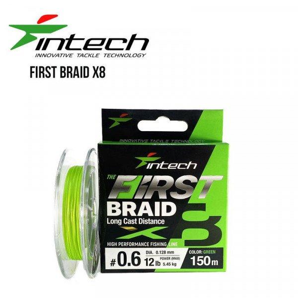 Шнур плетений Intech First Braid X8 Green 150m (0.6 (12lb/5.45 kg)), фото 1