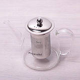 Скляний заварювальний чайник 600мл Kamille 1603, фото 2