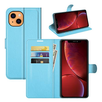 Чохол-книжка Litchie Wallet для Apple iPhone 13 Mini Light Blue