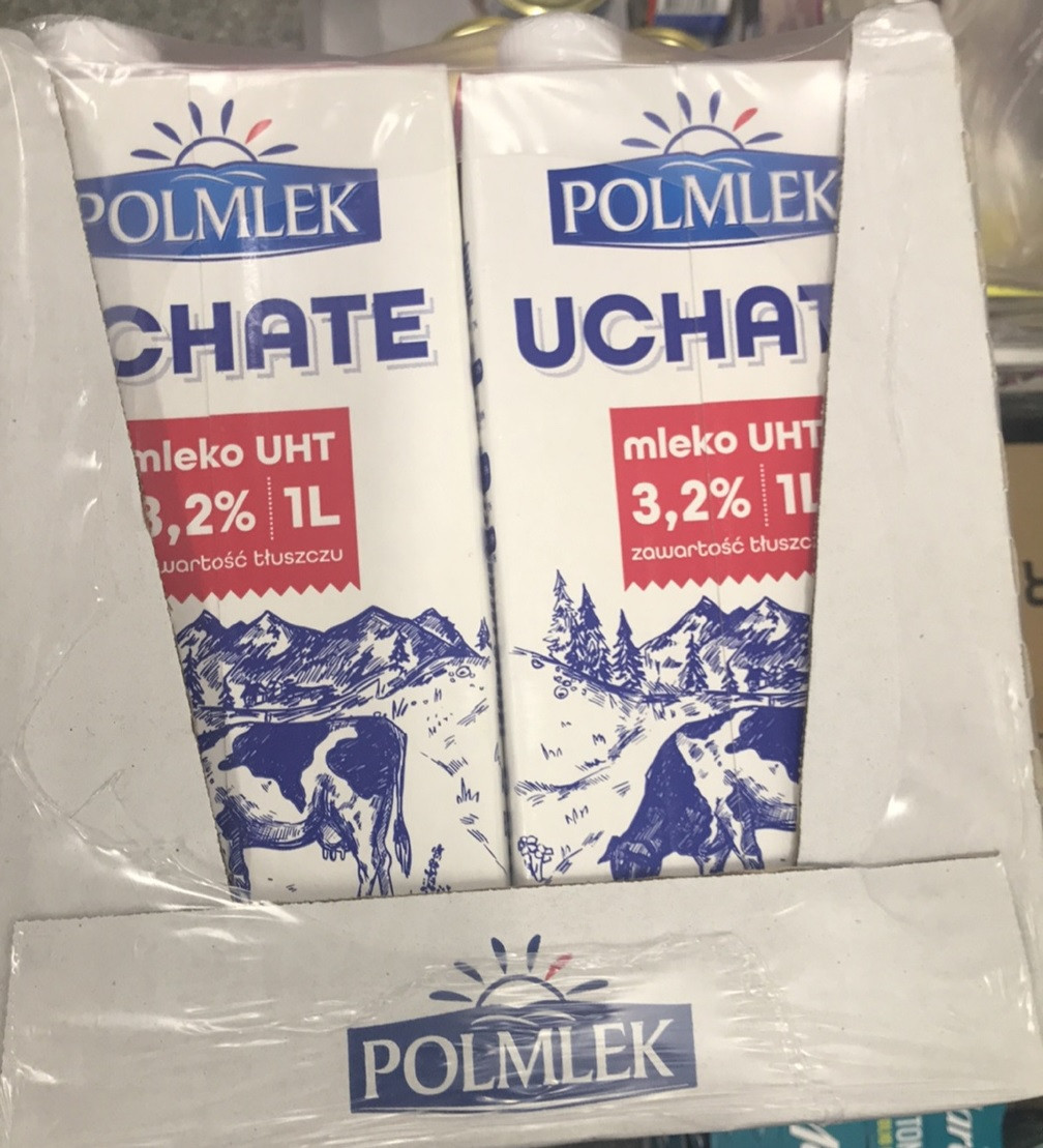 Молоко Ультрапастеризоване Polmlek Uchate UHT 3.2 % Полмлек 1 л Польща