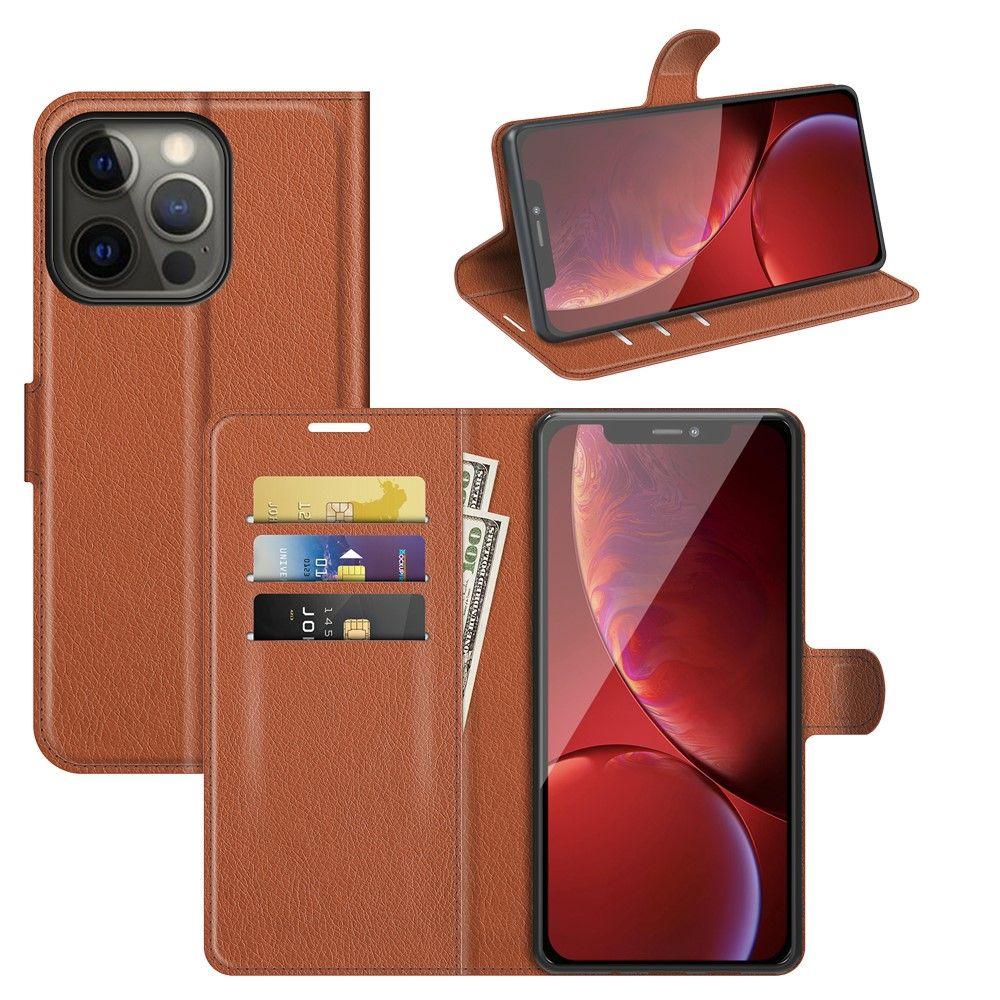 Чохол-книжка Litchie Wallet для Apple iPhone 13 Pro Max Brown