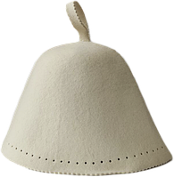 Шапка фетрова біла для лазні та сауни