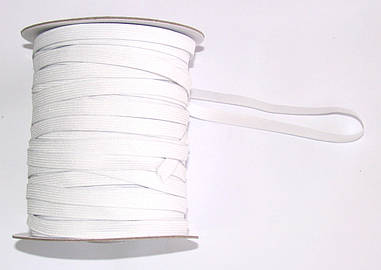 Гумка швейна 0,8см Біла класс Б в бабинах 100м Китай