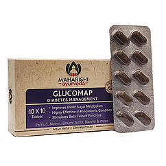 Глюкомап проти діабету, 60 таб, виробник Махаріші Аюрведа; Glucomap, 60 tabs, Maharishi Ayurveda