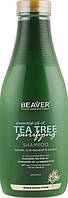 Укрепляющий шампунь для жирных волос с маслом чайного дерева Beaver Shampoo Tea Tree 730 мл