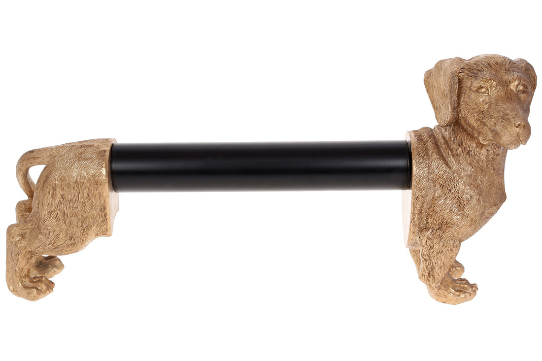 Тримач для паперових рушників,,Такса,22.7*15.3*46 см, золото, полістоун (450-930)